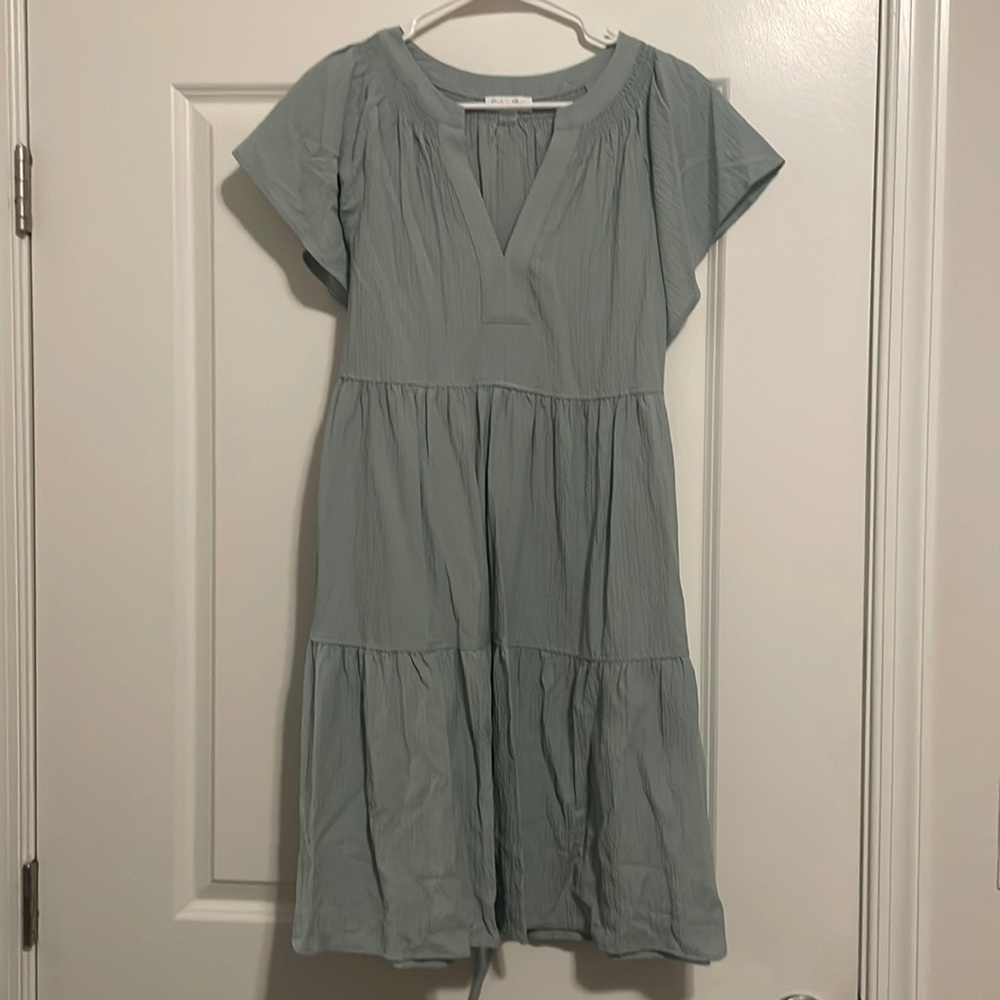 Green Calvin Klein Knee Length Dress Size 16